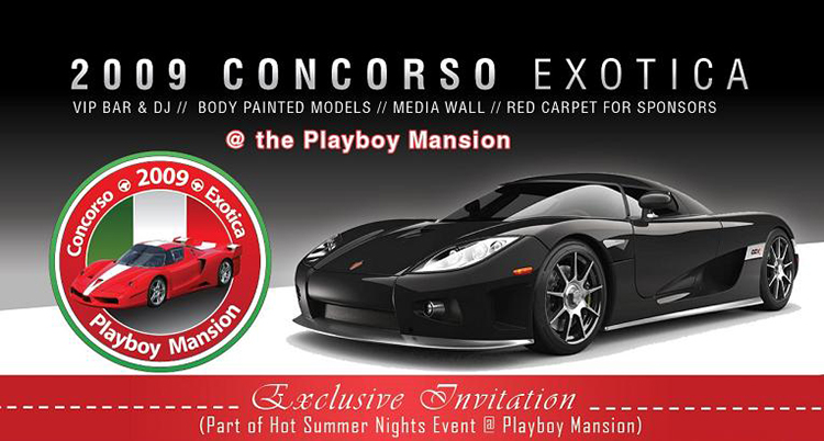 2009 Concorso Exotica event at the Playboy Mansion